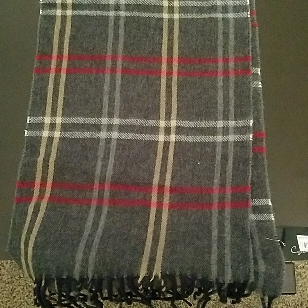 New Men's Plaid Wool Scarf